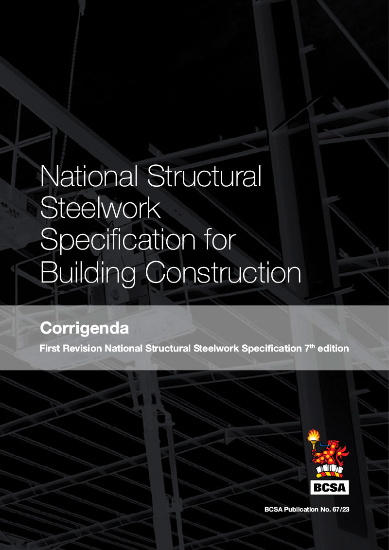 Corrigenda (2023) - First Revision National Structural Steelwork Specification 7th edition (PDF)